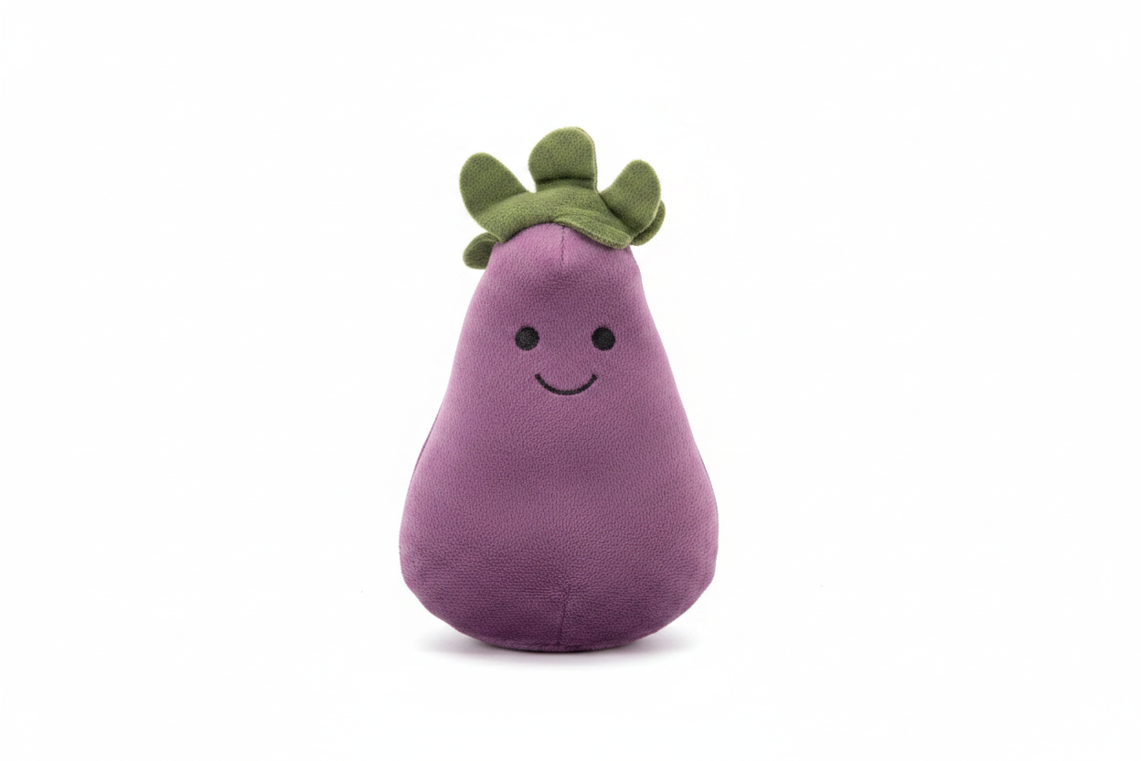 Jelly Cat Eggplant with no background