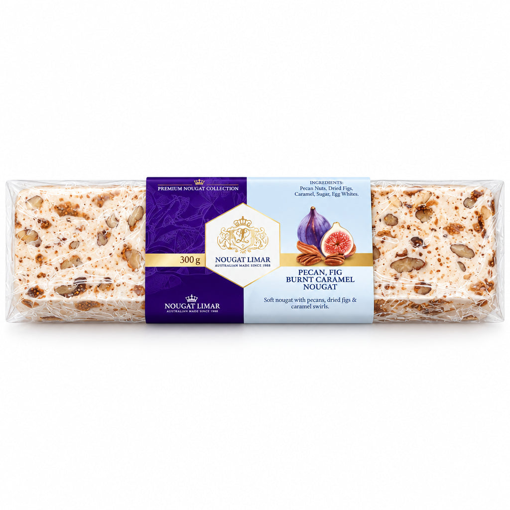 Limar Pecan, Fig, Burnt Caramel Nougat 300g