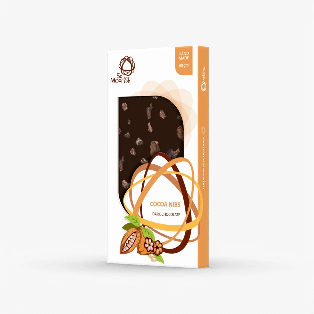 Cocoa Nibs Dark Chocolate Bar 90g