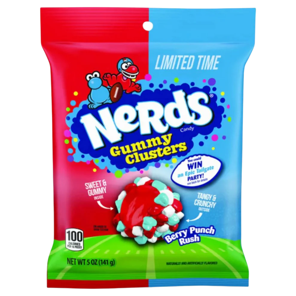 US Nerds Gummy Cluster Berry Punch Rush 141g