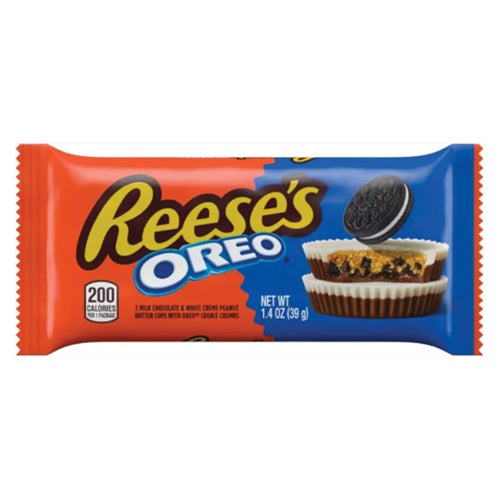 US Reese's Oreo Milk Chocolate & White Creme PB Cups 39g - Tom's Confectionery Warehouse