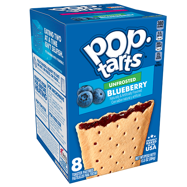 Pop Tarts UnFrosted Blueberry 384g