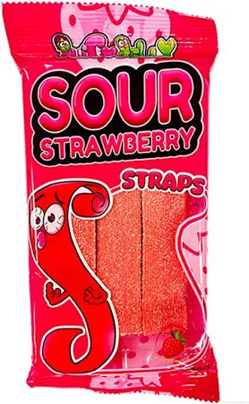 Juicy Jelly Sour Straps Strawberry 160g