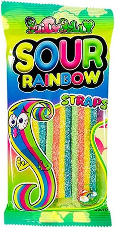 Juicy Jelly Sour Straps Rainbow 160g