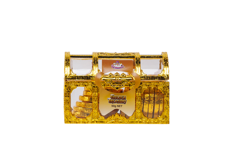 50g DR SUGAR COIN CHOCOLATE-TREASURE CHEST