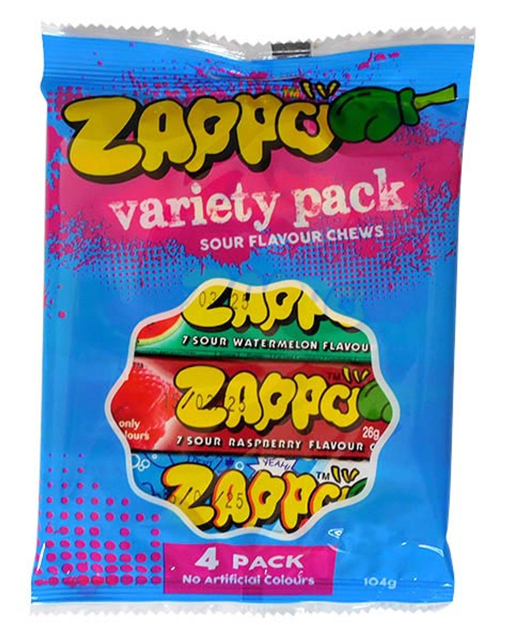 Zappo Chews Multi-Pack - 3 Flavor 29g - Tom's Confectionery Warehouse