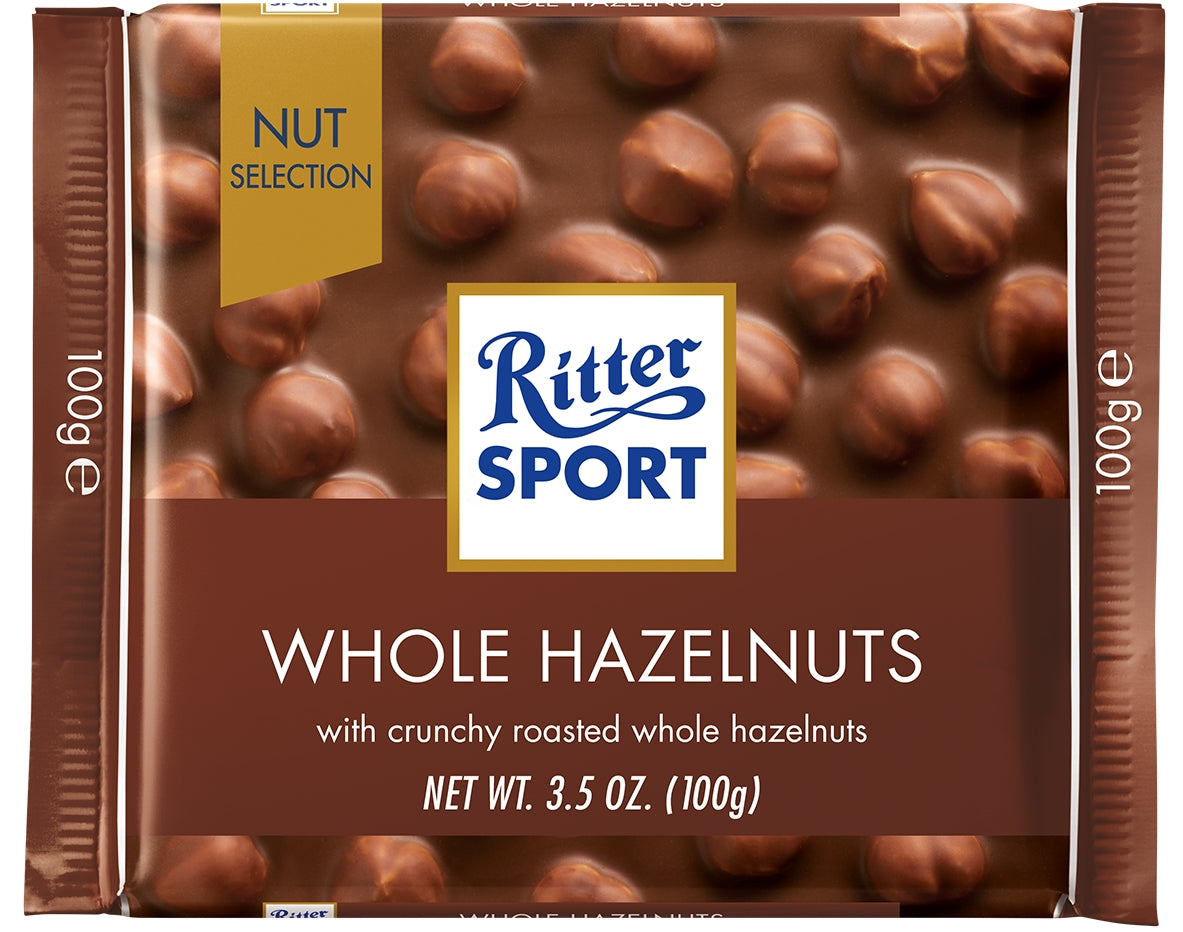 Ritter Sport Milk Whole Hazelnuts 100g - Tom's Confectionery Warehouse
