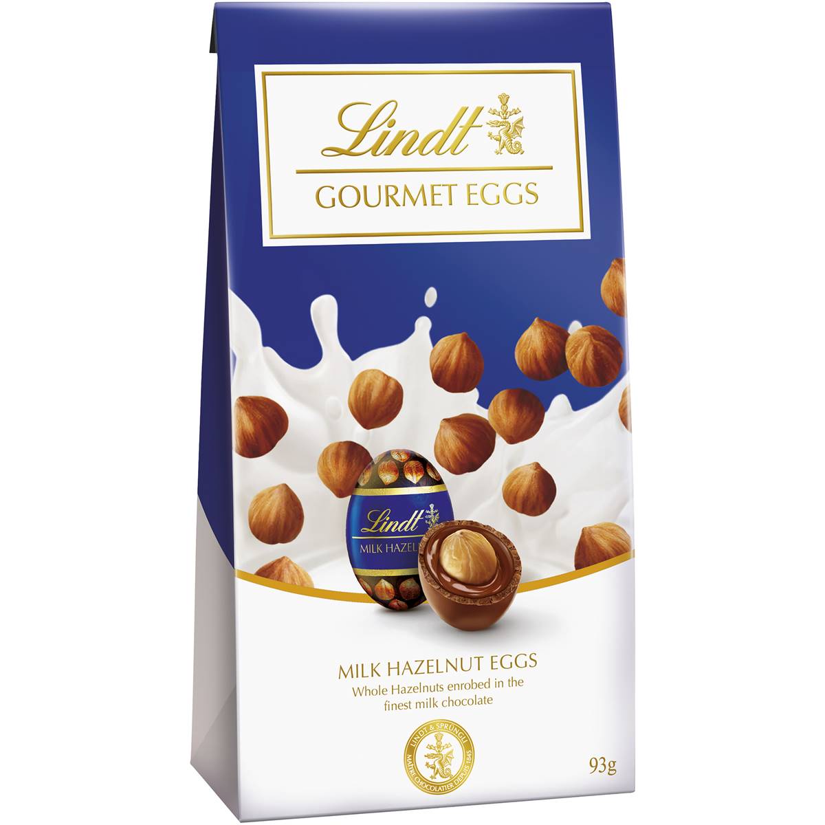 Lindt Gourmet Milk Hazelnut Eggs bag 93g