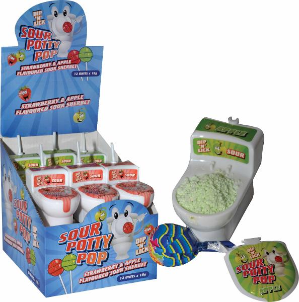 Universal Candy Dip n Lick Sour Potty Pop Apple