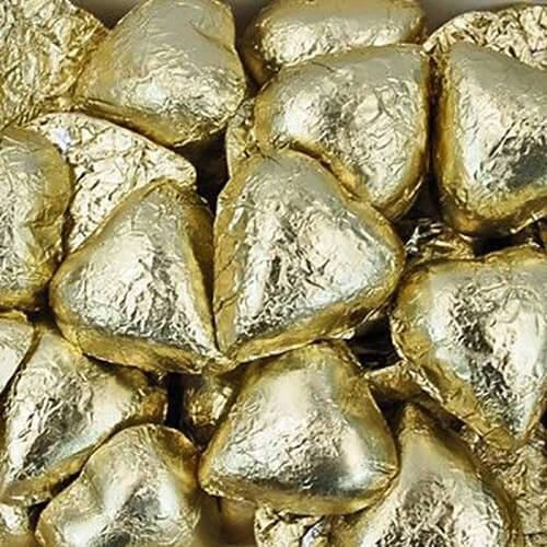 Lolliland Gold Chocolate Hearts 1kg