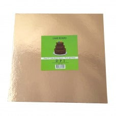 Cake Board Square - Rose Gold Foil 10" 4mm
