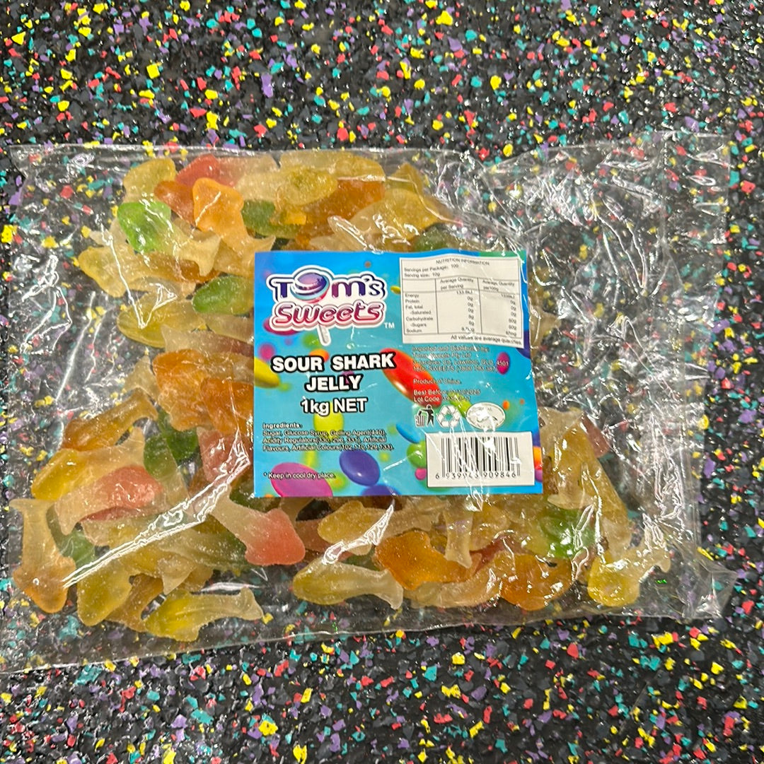 Tom's Sweets Sour Shark Jelly 1kg