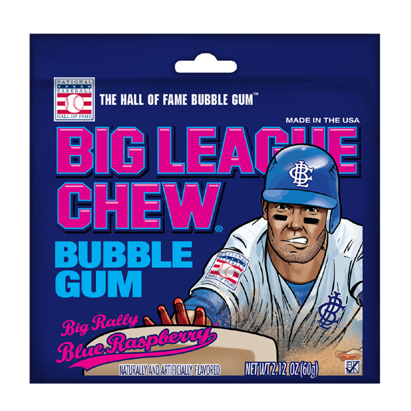US Big League Chew Blue Raspberry 60g