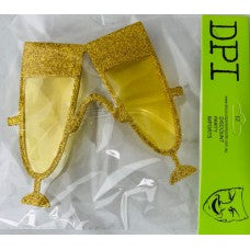 GOLD CHAMPAGNE GLASSES