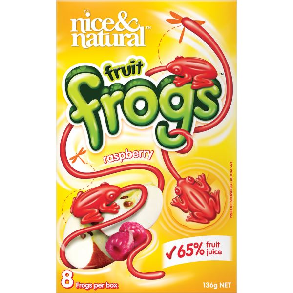 N&N FRUIT FROGS RASP 136G 8PK