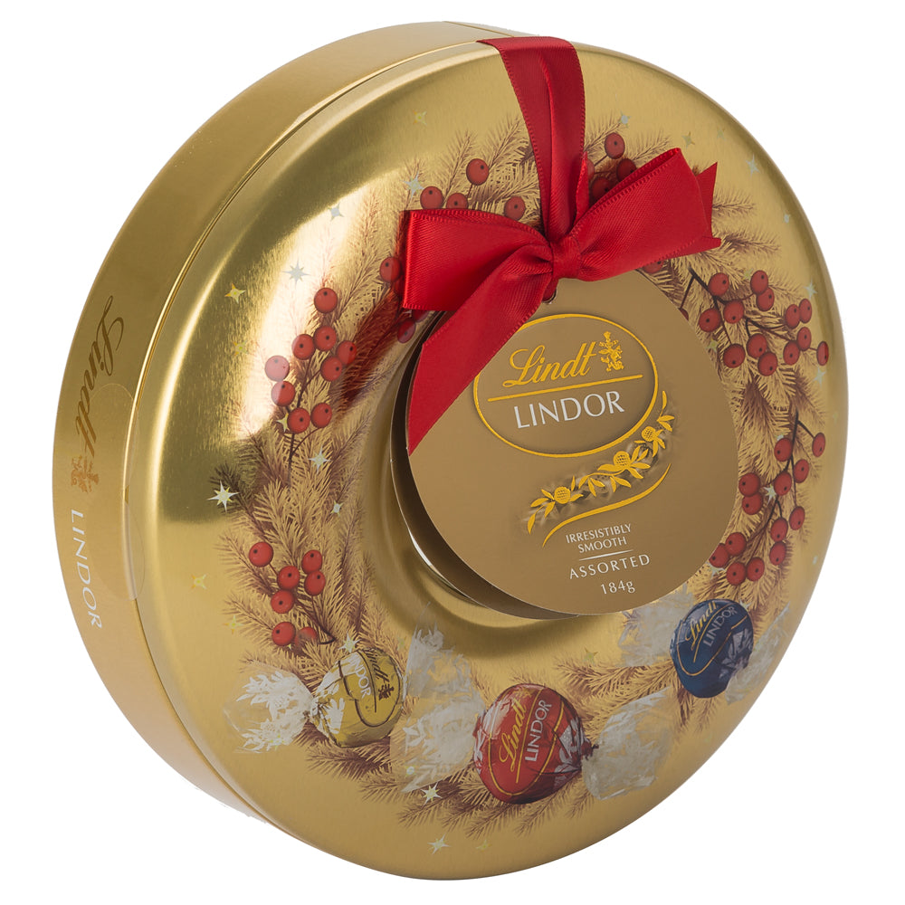 Lindor small wreath tin 184g