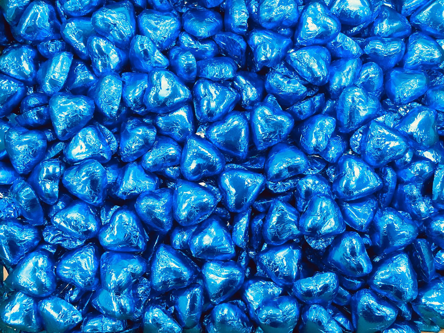 Pauls Chocolates Blue Milk Chocolate Hearts - Tom's Confectionery Warehouse
