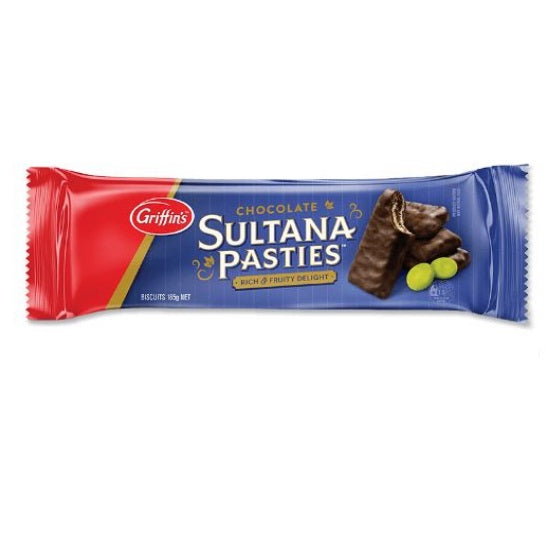 Griffins Choc Sultana Pasties 185g - Tom's Confectionery Warehouse