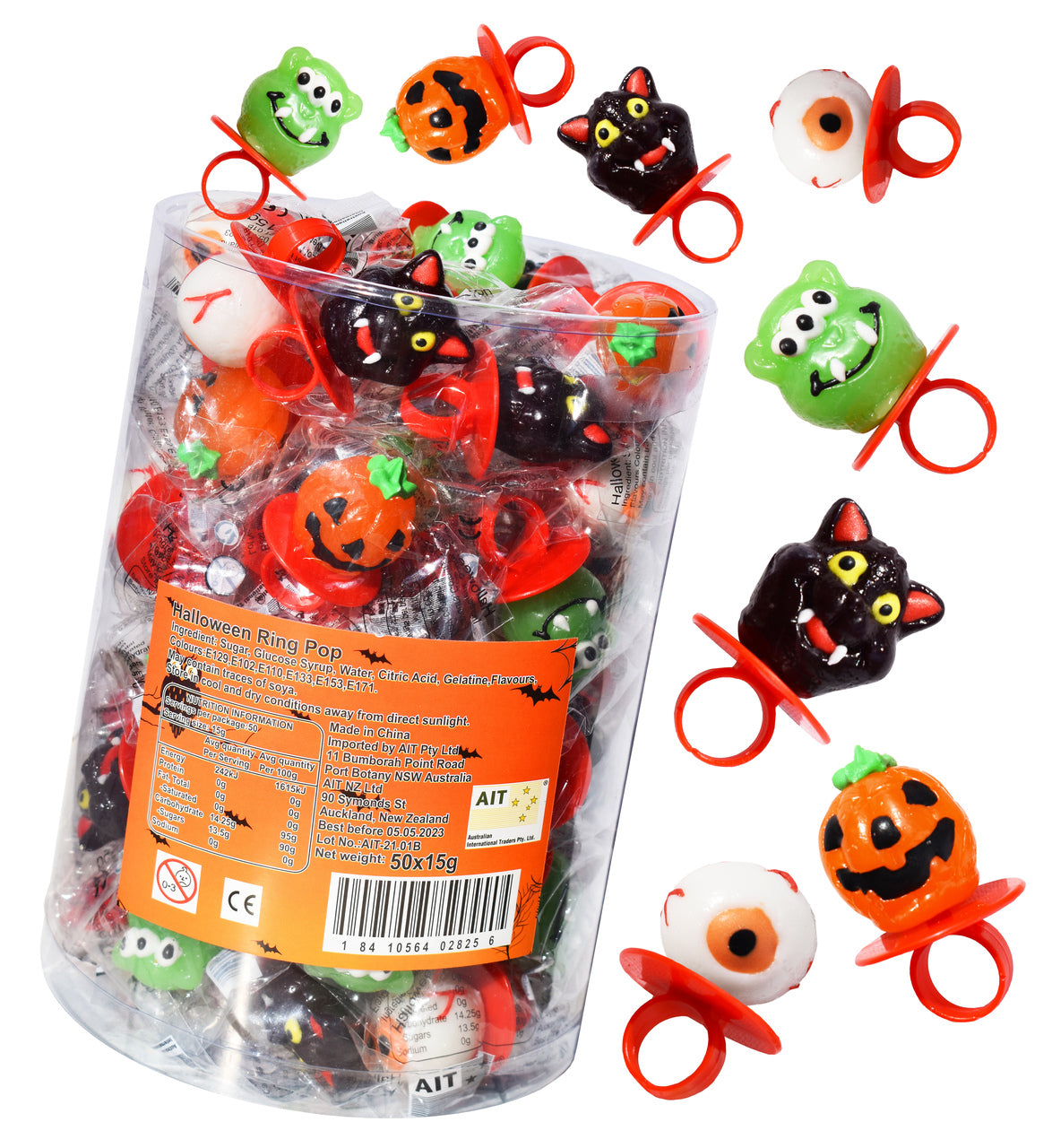 AIT HALLOWEEN RING POP 15G