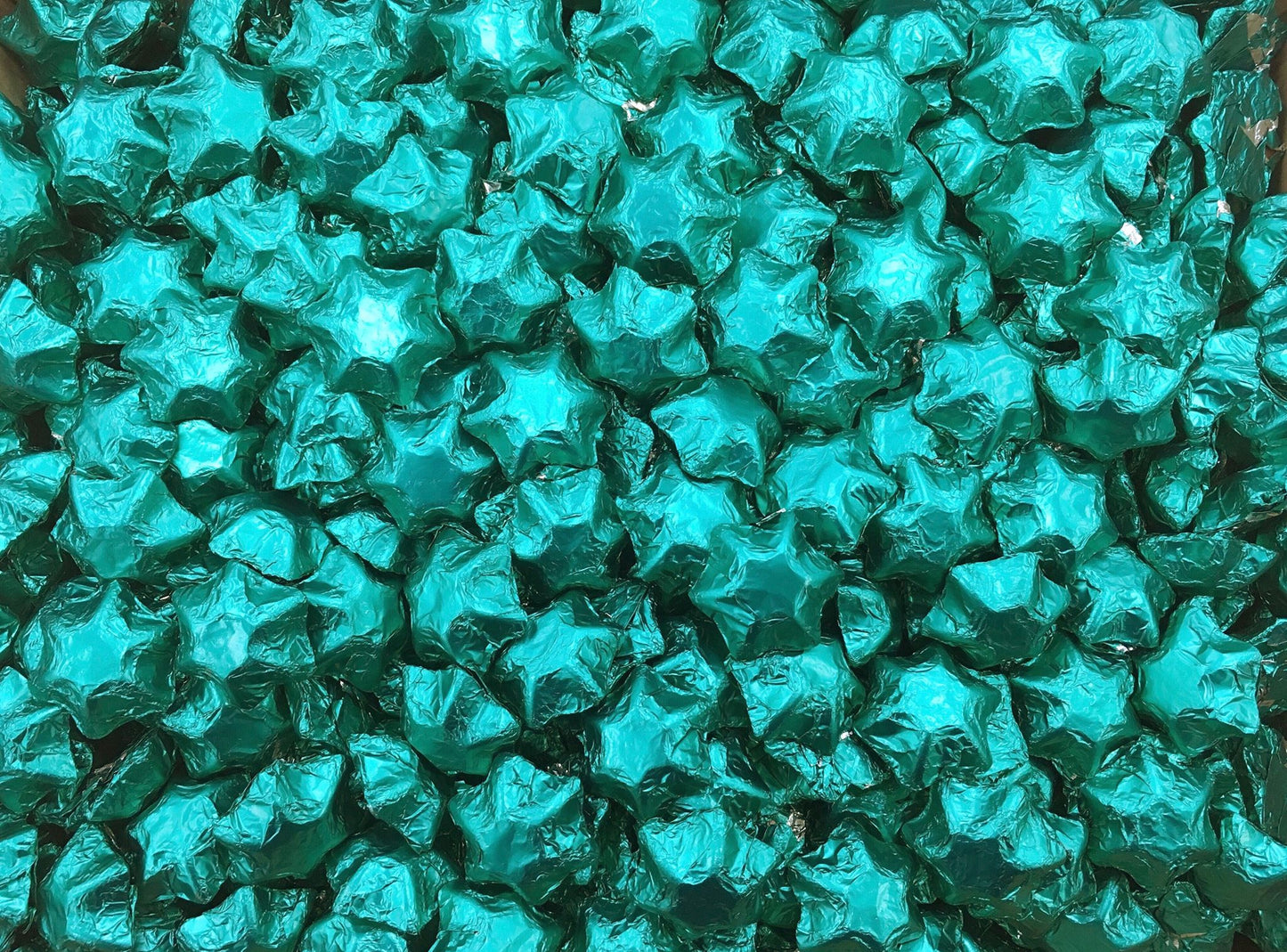 Pauls Chocolates Teal Milk Chocolate Stars - Tom's Confectionery Warehouse