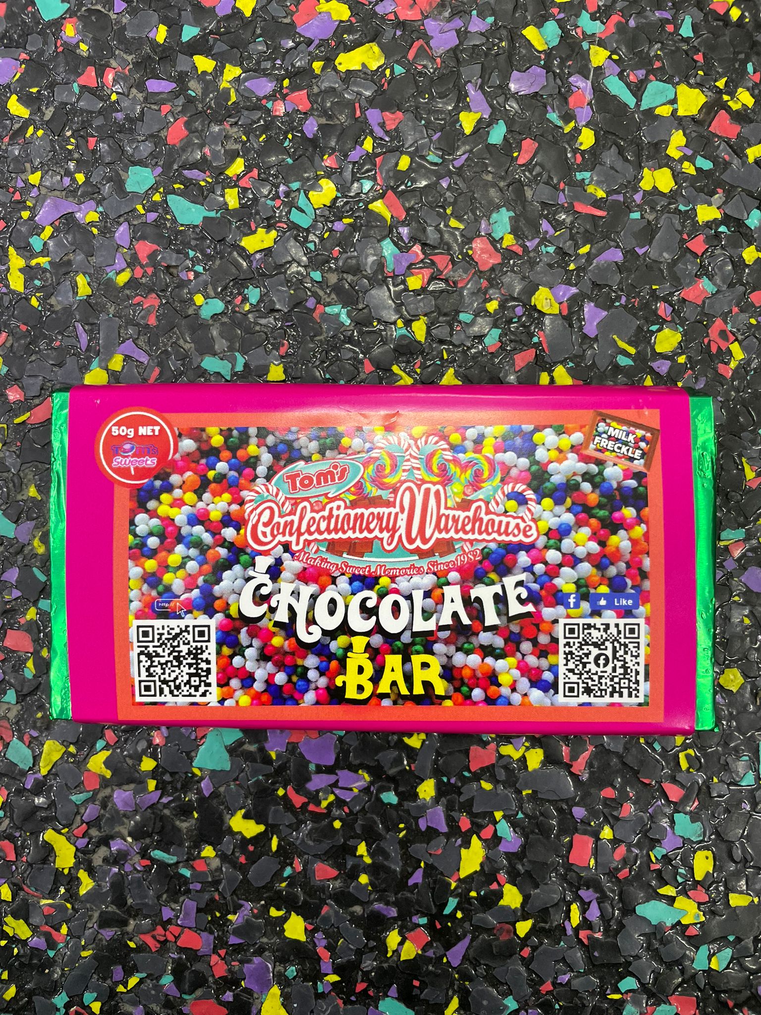 Ideel God følelse boble TOM'S CHOCOLATE BAR - MILK FRECKLE 50G – Tom's Confectionery Warehouse