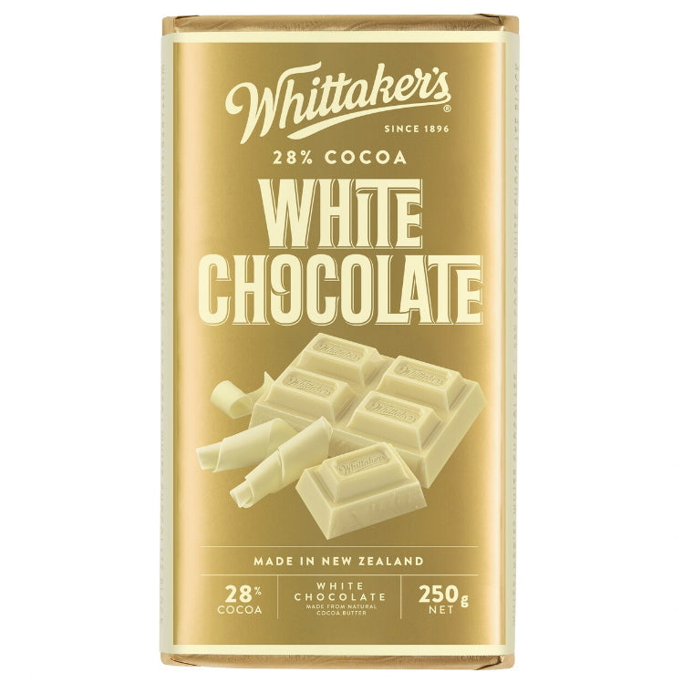 Whittaker’s White Choc Block 250g - Tom's Confectionery Warehouse