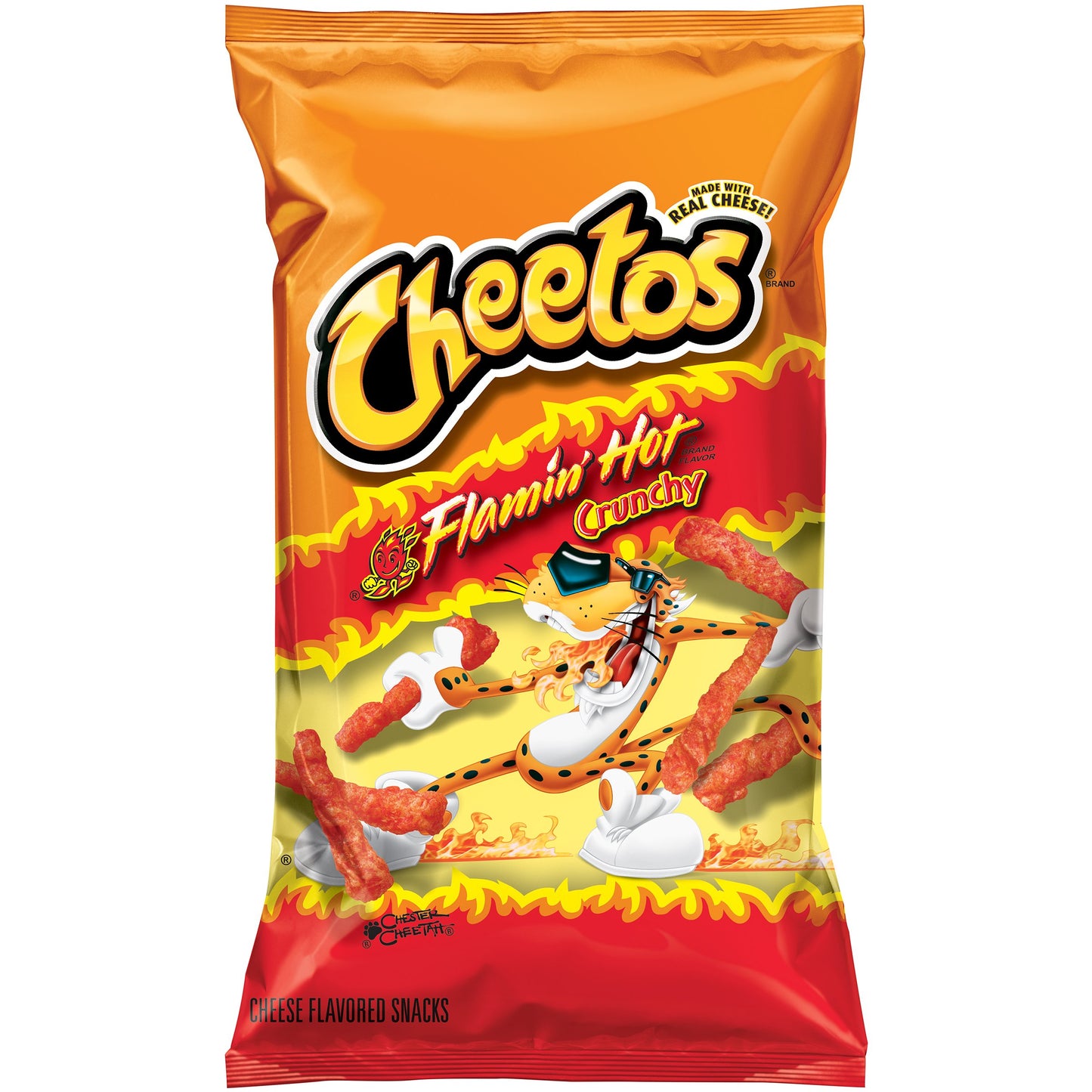 Cheetos Flaming Hot Crunchy 226g - Tom's Confectionery Warehouse