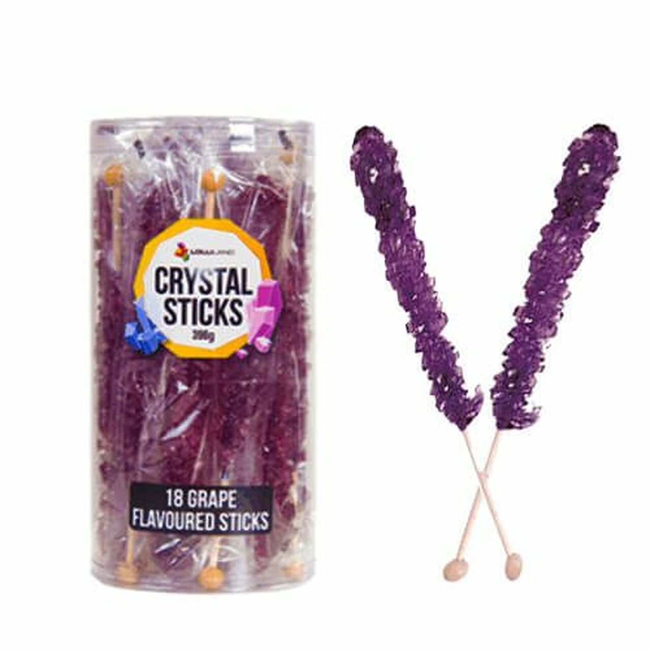 Lolliland Crystal Sticks Purple Grape 396g