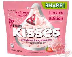 HERSHEY' KISSES STRAW ICE 255G