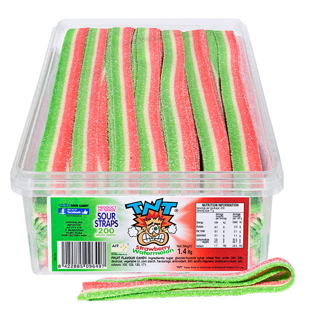 TNT SOUR STRAP STRAW W/MELON