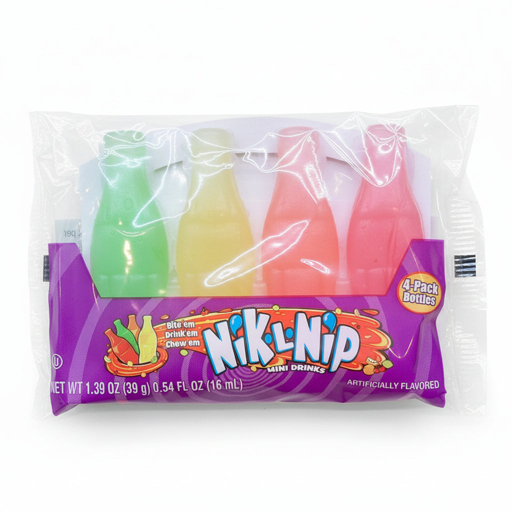 NIK-L-NIP WAX BOTTLES 4PK - Tom's Confectionery Warehouse