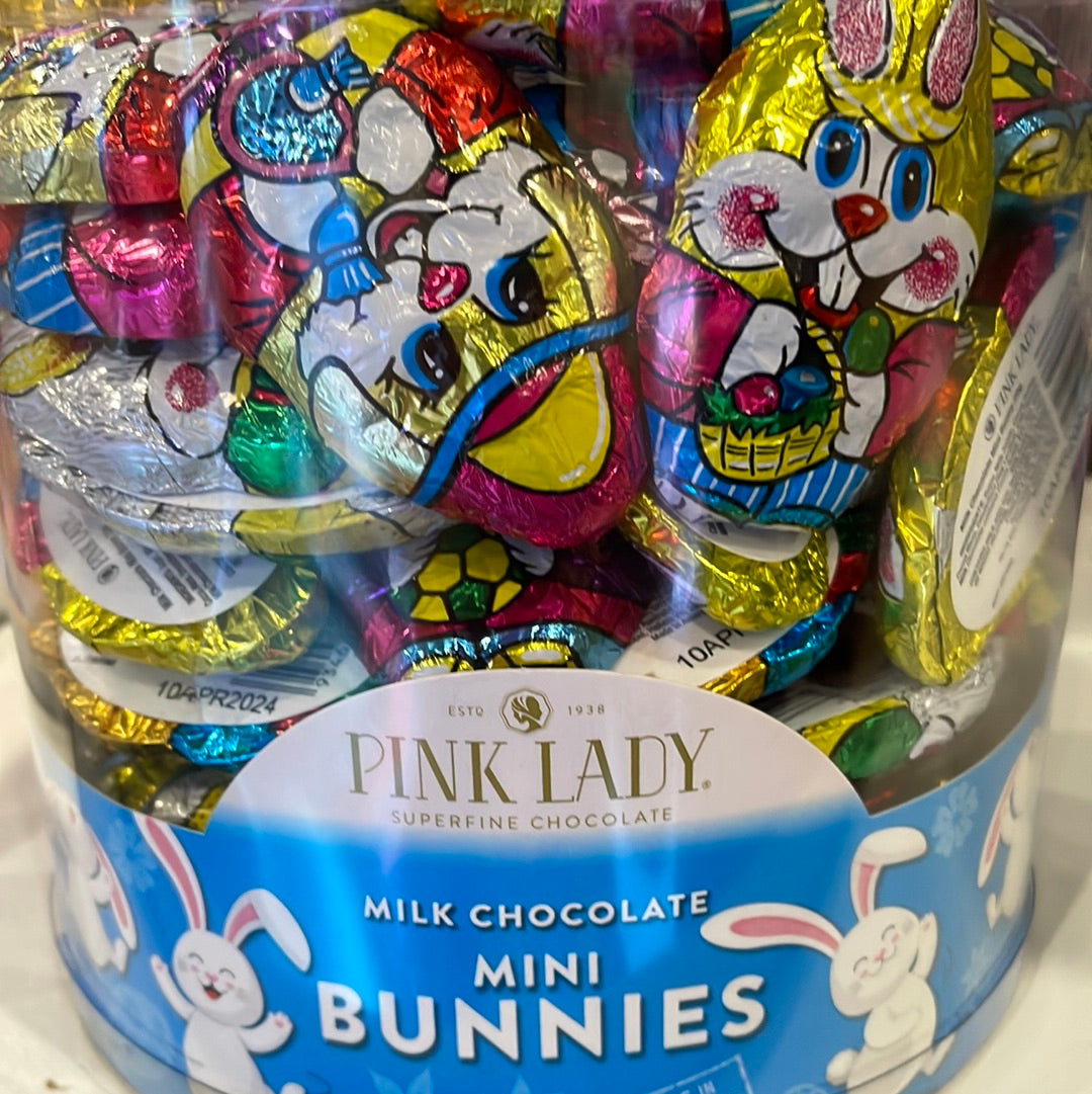 Pink Lady - milk chocolate mini bunnies 20g
