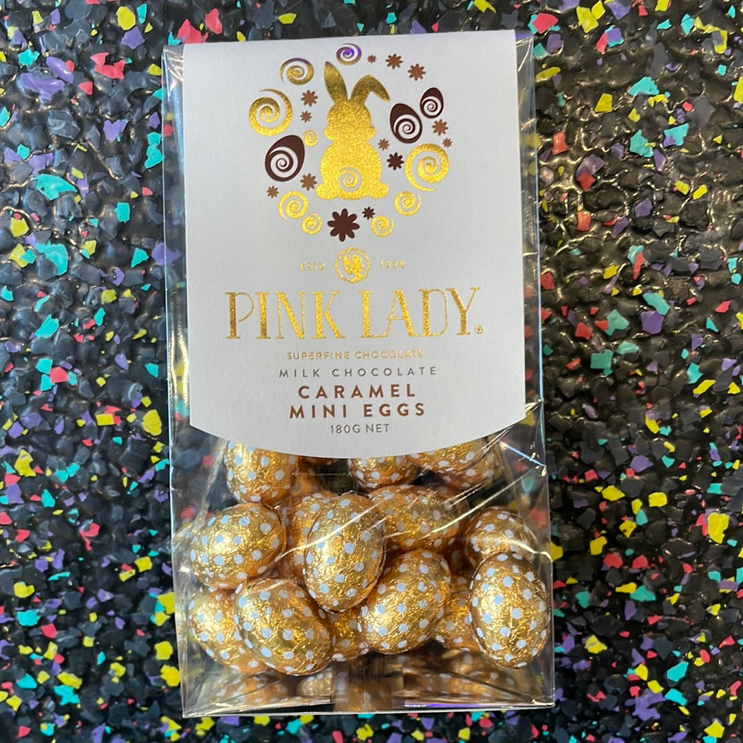Pink Lady - milk chocolate Caramel mini eggs 180g