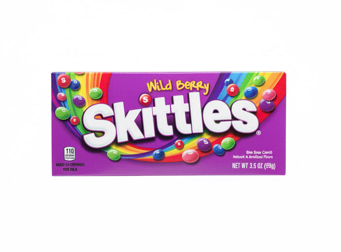 US SKITTLES BOX WILD BERRY 99G - Tom's Confectionery Warehouse