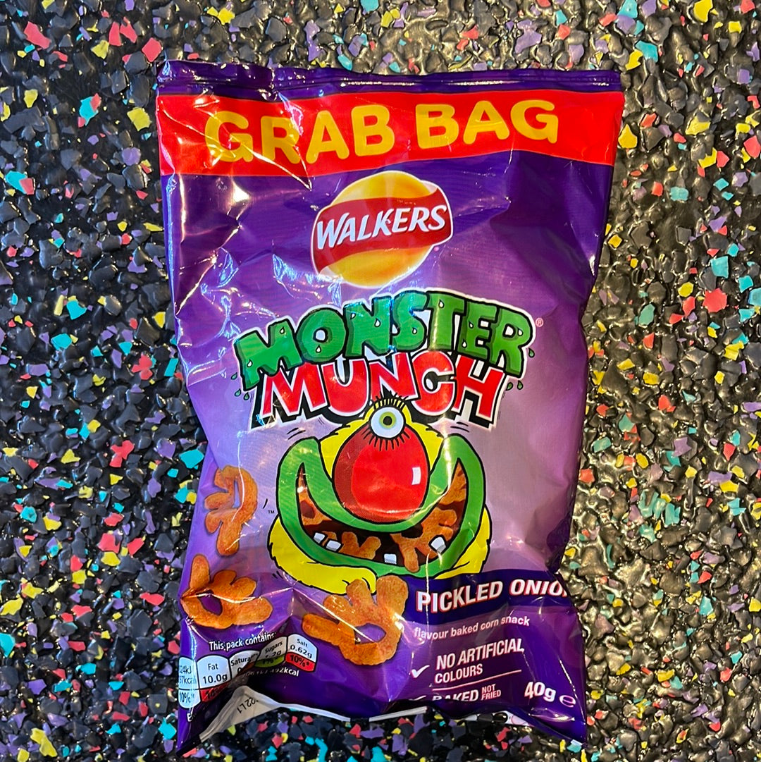 Monster Munch Pickled Onion Chips 40g - Tom's Confectionery Warehouse