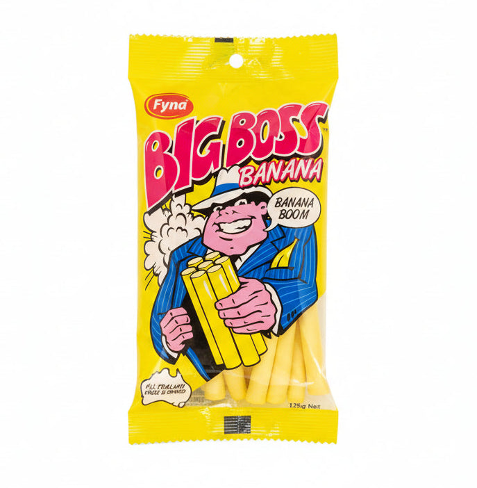 Fyna Big Boss Banana Bag 125g - Tom's Confectionery Warehouse
