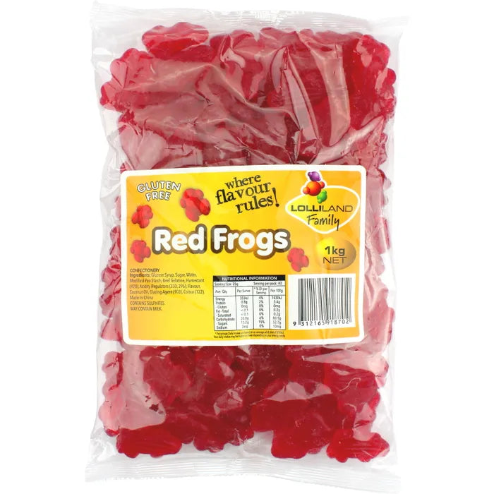Lolliland Red Frogs 1kg - Tom's Confectionery Warehouse
