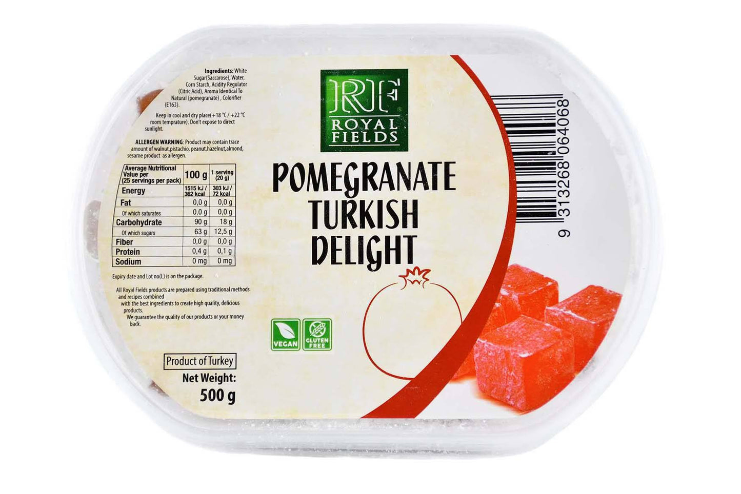 Pomegranate Turkish Delight 500g