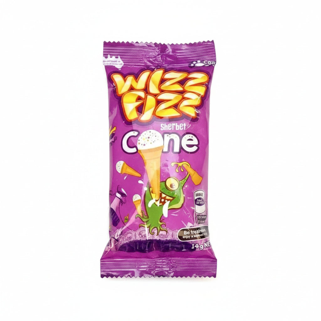 Fyna Wizz Fizz Sherbert Cones - Tom's Confectionery Warehouse