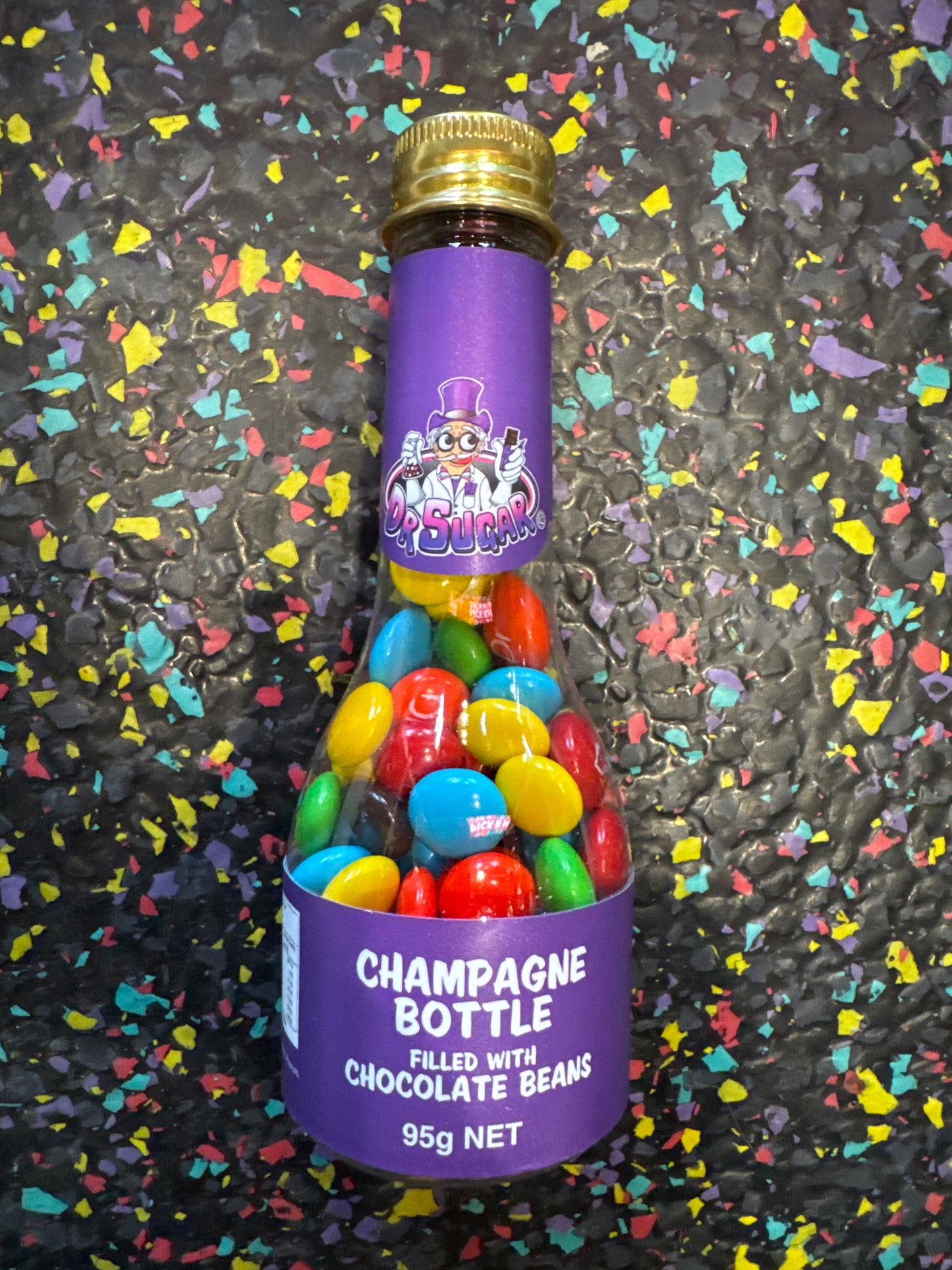 95g CHOCOLATE BEANS BUTTON-CHAMPAGNE BOTTLE
