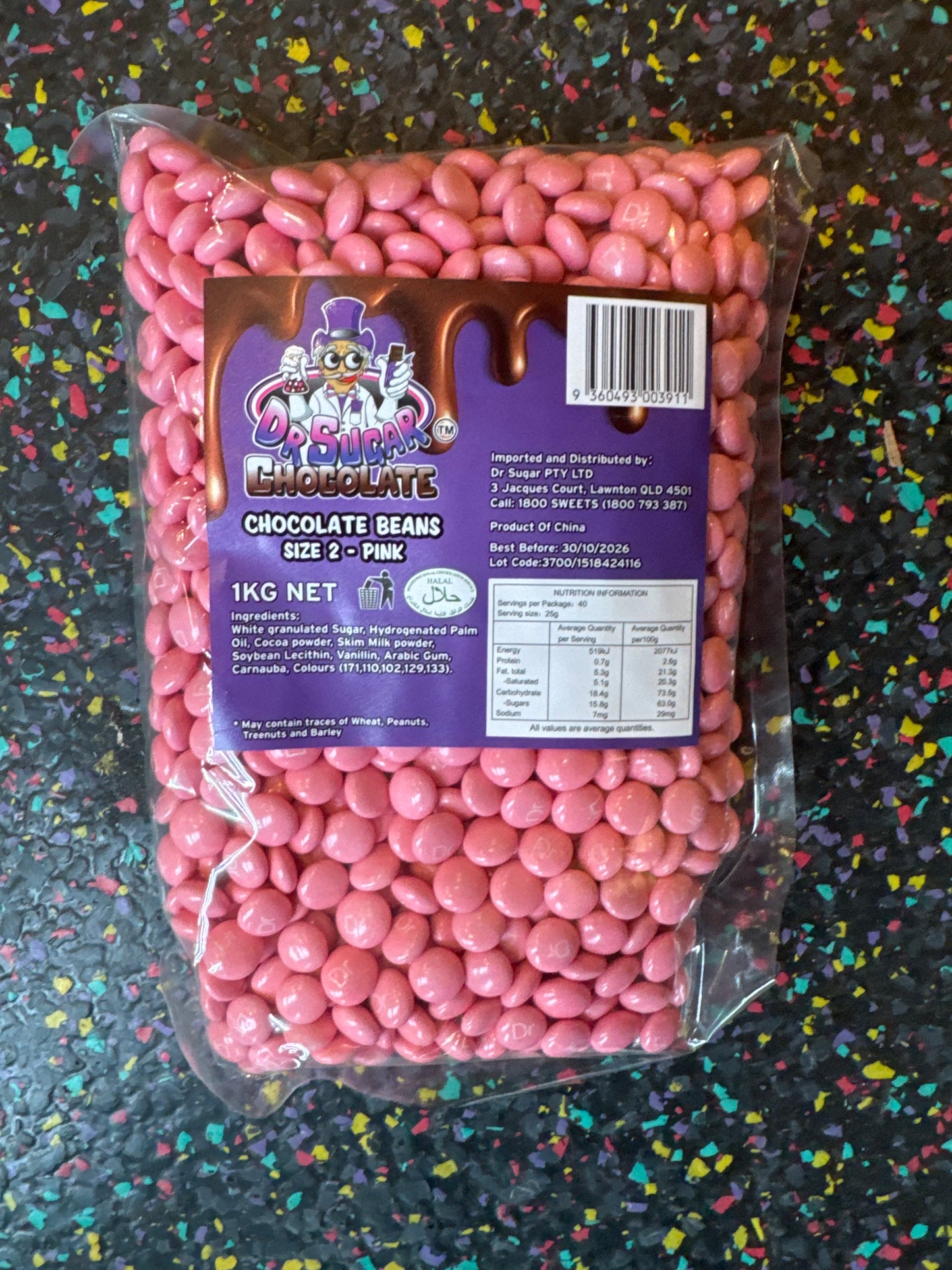 Dr Sugar Pink Chocolate Bean 1kg