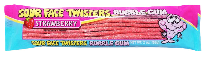Face Twister S/Berry Bubble Gum 56g – Tom's Confectionery Warehouse
