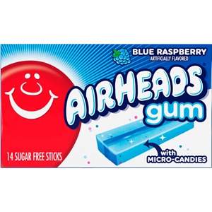 US Airheads Gum Blue Raspberry 80.64g