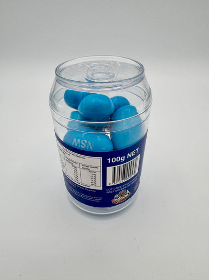 Dr Sugar - 100g CHOCOLATE Footballs  - NSW - Blue colour-NSW FOOTY CAN