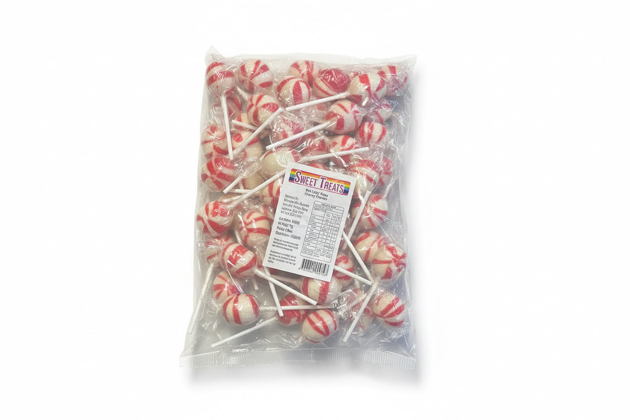 Sweet Treats Red Cherry Ball Pops 50pcs