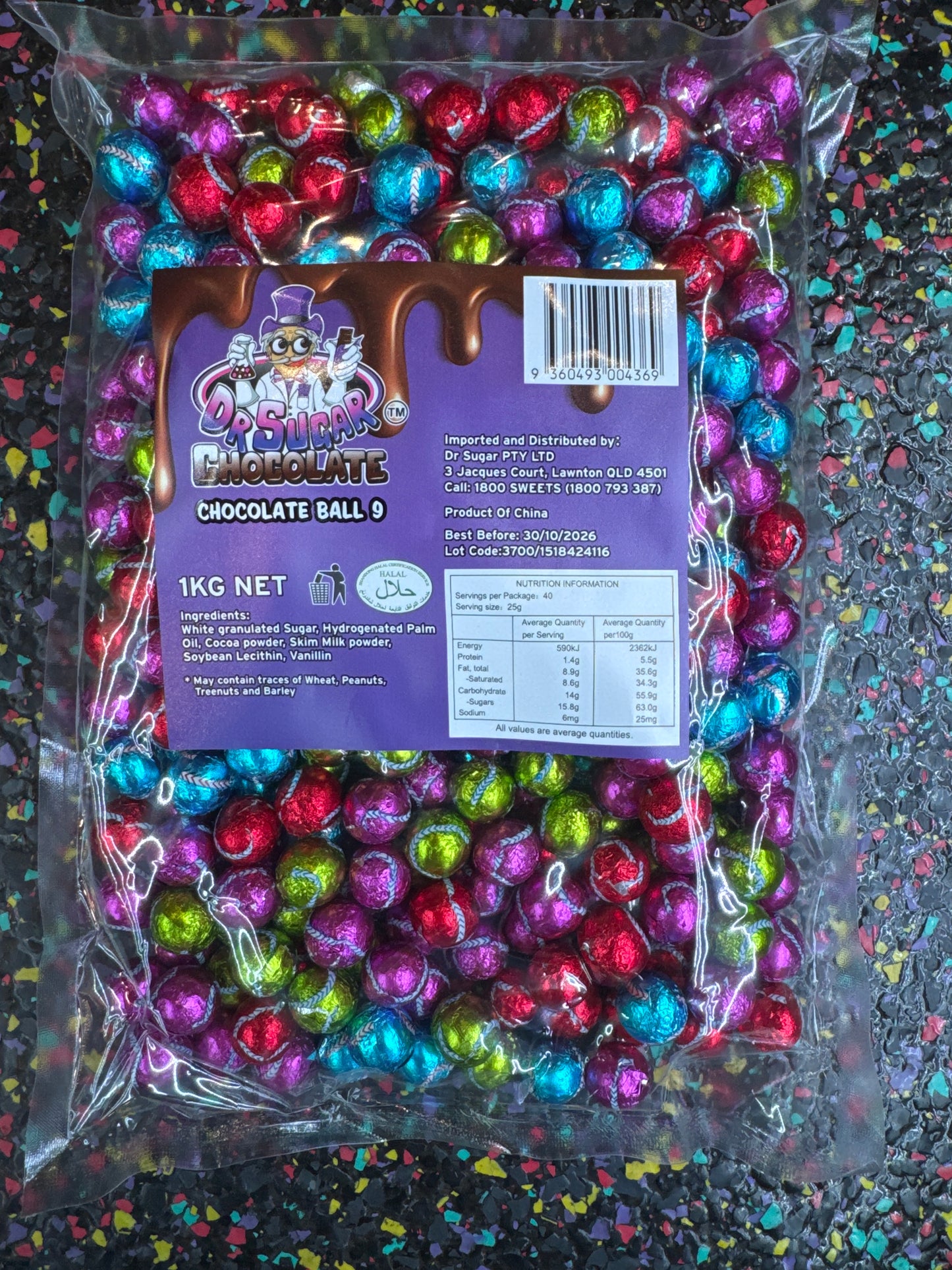 DR Sugar - Cricket Chocolate Ball (ball 9) 1kg