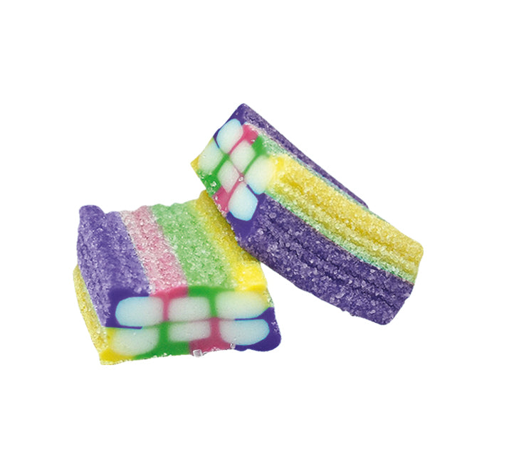 Vidal Sour Rainbow Bricks 250's 1.6Kg - Tom's Confectionery Warehouse