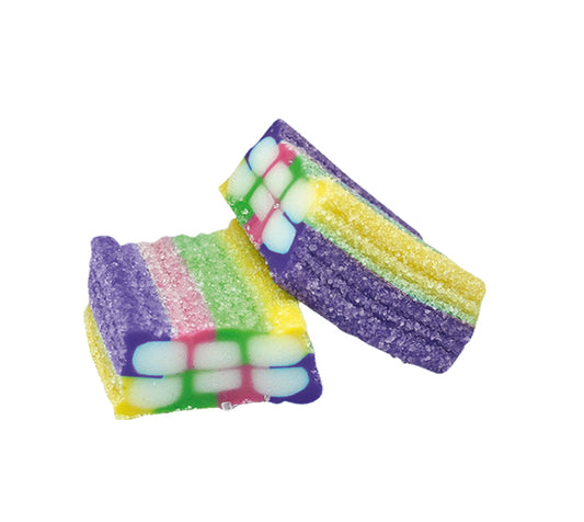 Vidal Sour Rainbow Bricks 250's 1.6Kg - Tom's Confectionery Warehouse