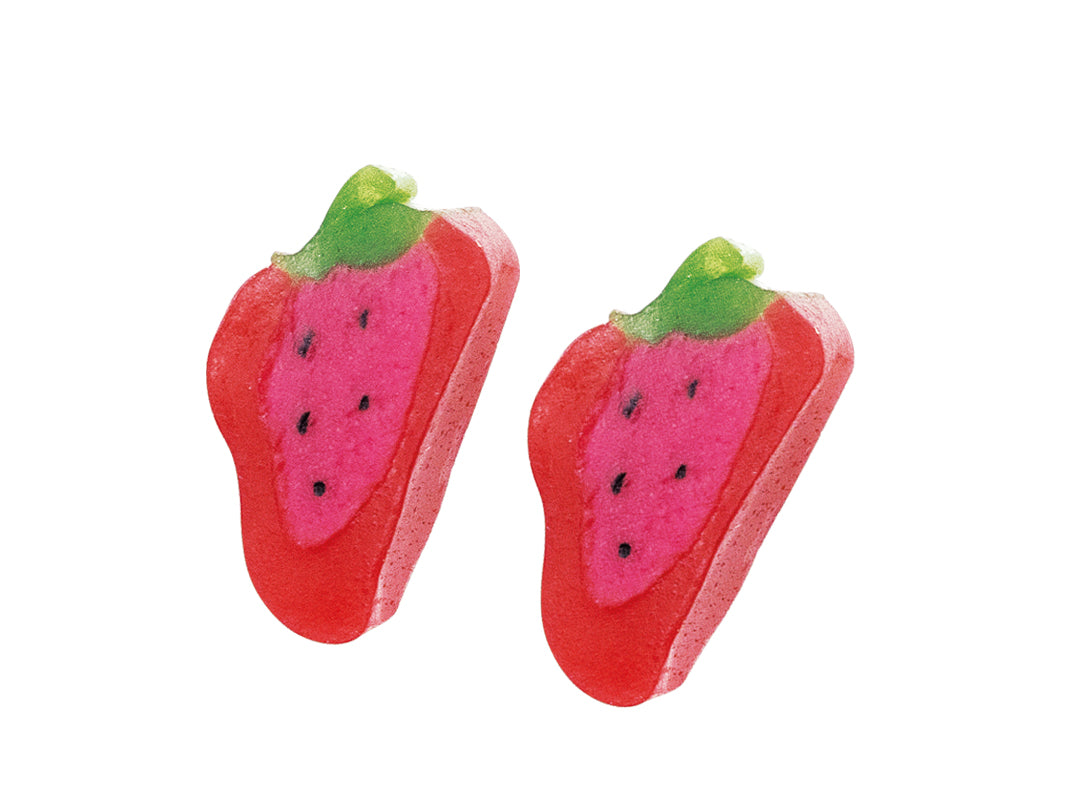 Vidal Strawberry Licorice Slices 250's 1.5Kg - Tom's Confectionery Warehouse