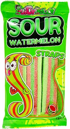 Juicy Jelly Sour Straps Watermelon 160g